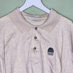 Cutter & Buck Mens‎ Polo Shirt Beige Long Sleeve Preppy Golf Casual Pullover M